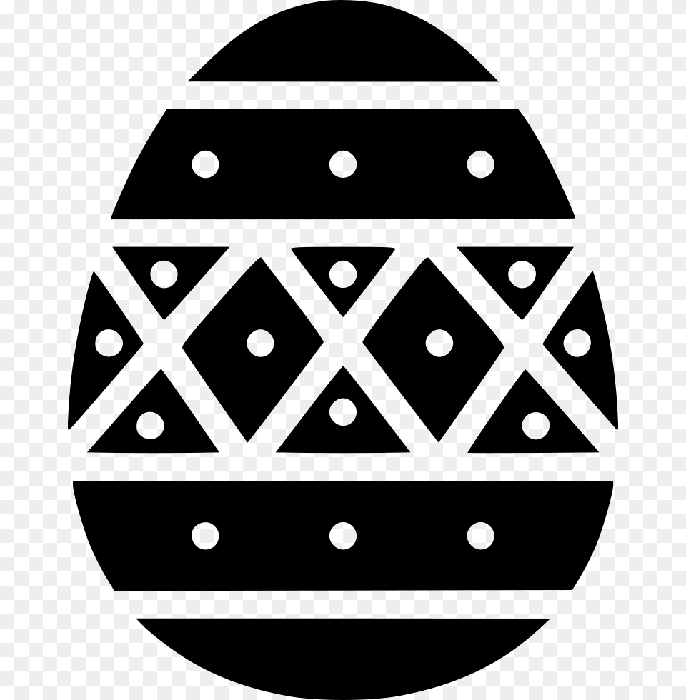 Paschal Egg Decorated Decoration Dots Stripes, Easter Egg, Food Png Image
