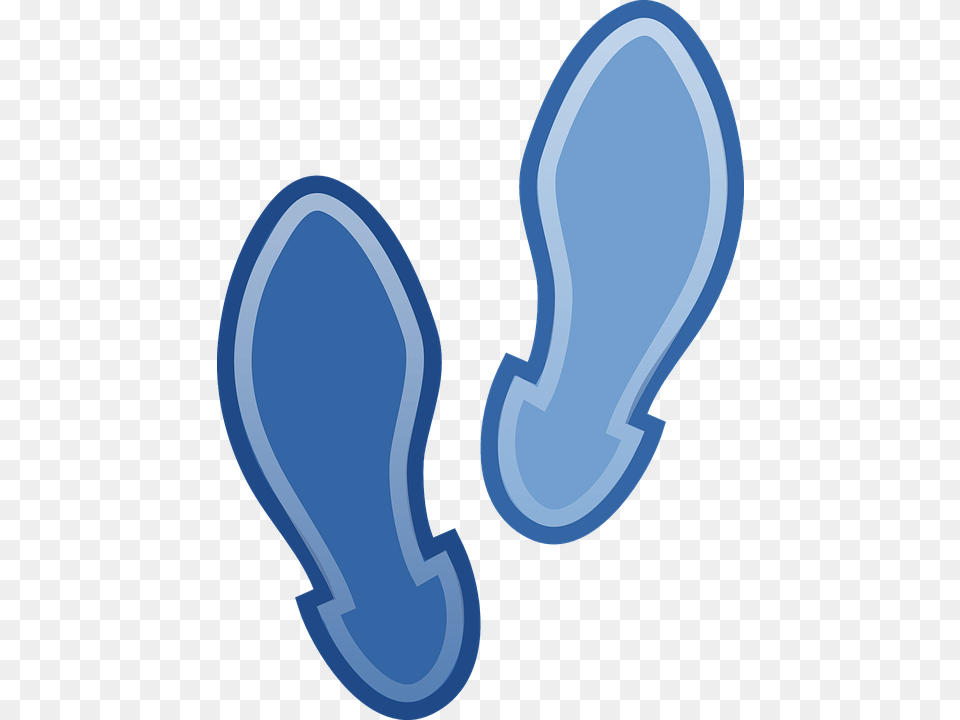 Pasos Huellas De Pies Medidas Pies Icono Pista Blue Footsteps Png Image