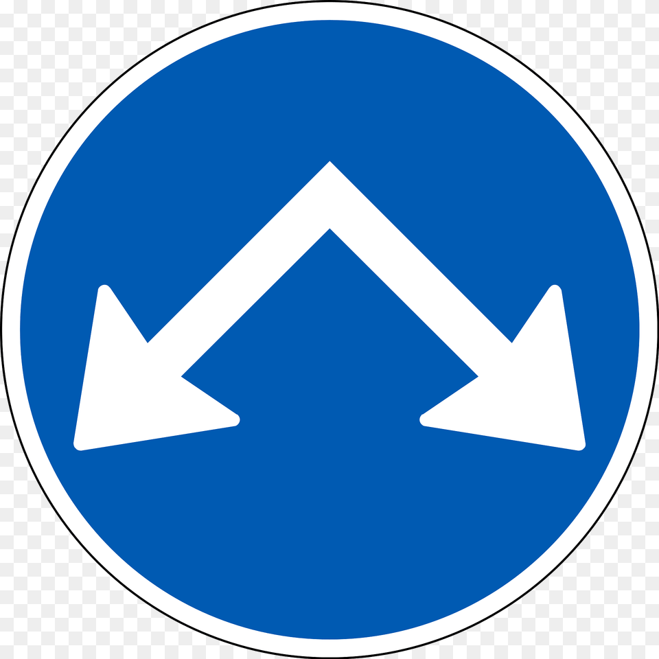 Pass On Either Side Sign In Denmark Clipart, Symbol, Disk, Road Sign Free Transparent Png