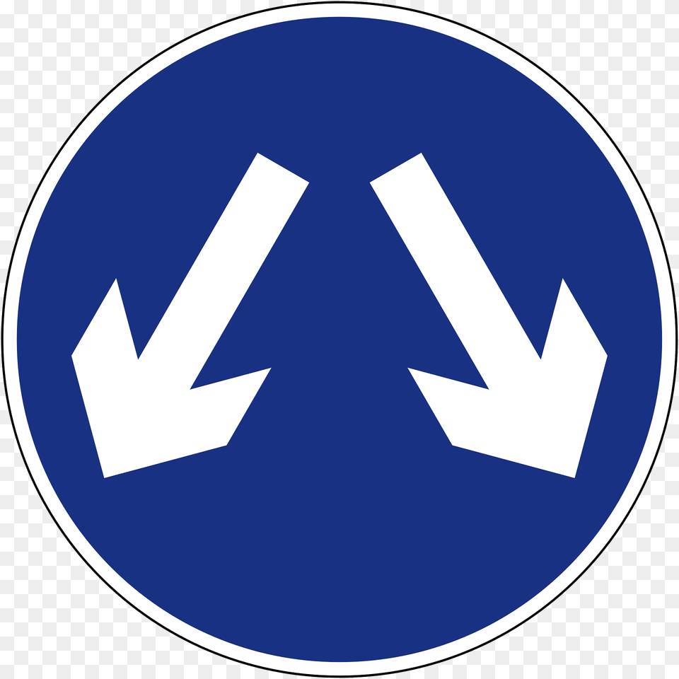 Pass On Either Side Sign In Ireland Clipart, Symbol Png Image