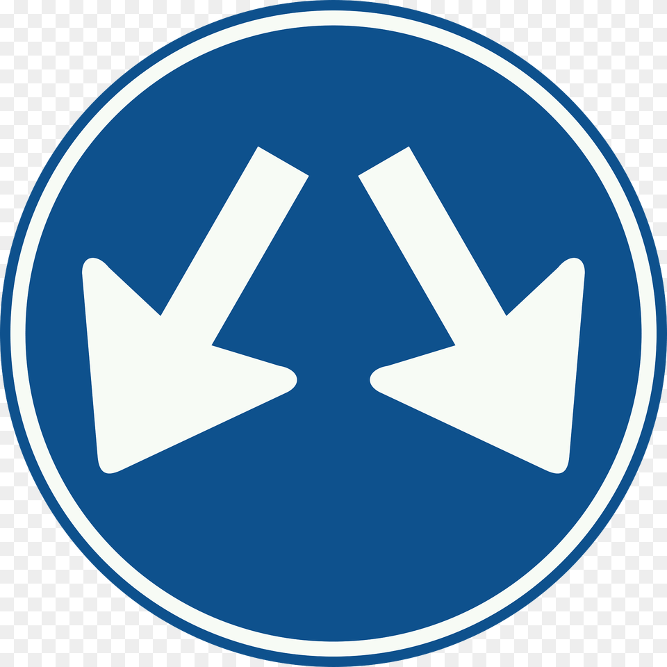 Pass On Either Side Sign In Netherlands Clipart, Symbol, Disk, Road Sign Free Transparent Png