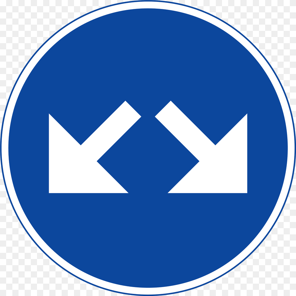 Pass On Either Side Sign In Sweden Clipart, Symbol, Disk, Logo Free Png