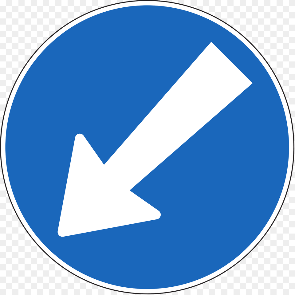 Pass On Either Side Sign In Switzerland Clipart, Symbol, Disk, Road Sign Free Png