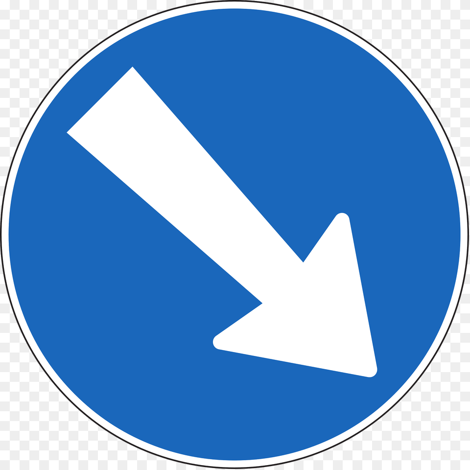 Pass On Either Side Sign In Switzerland Clipart, Symbol, Disk, Road Sign Free Png Download