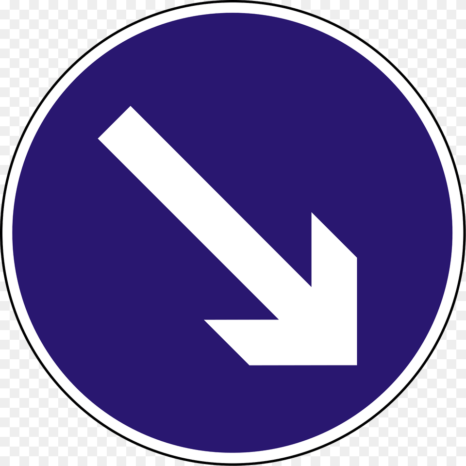 Pass On This Side Sign In Hungary Clipart, Symbol, Disk, Road Sign Free Png Download
