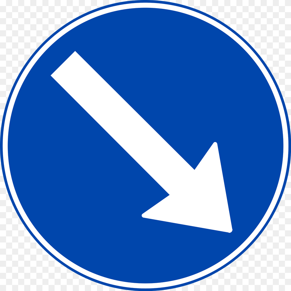 Pass On This Side Sign In Norway Clipart, Symbol, Disk, Road Sign Free Png Download