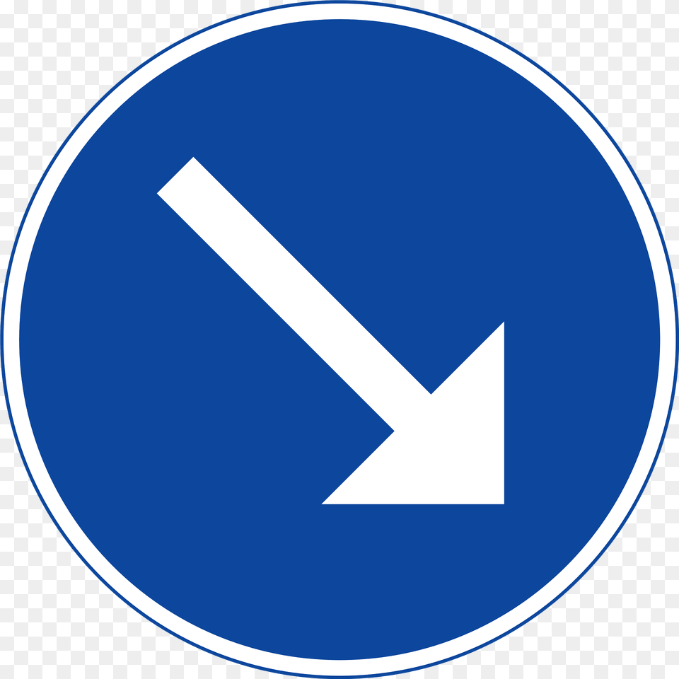 Pass On This Side Sign In Sweden Clipart, Symbol, Disk, Road Sign Png Image