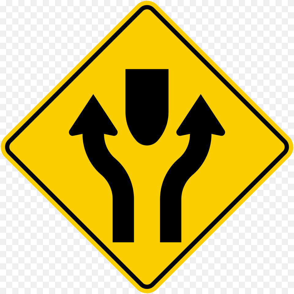 Pass Oneither Side Sign In Colombia Clipart, Symbol, Road Sign Png