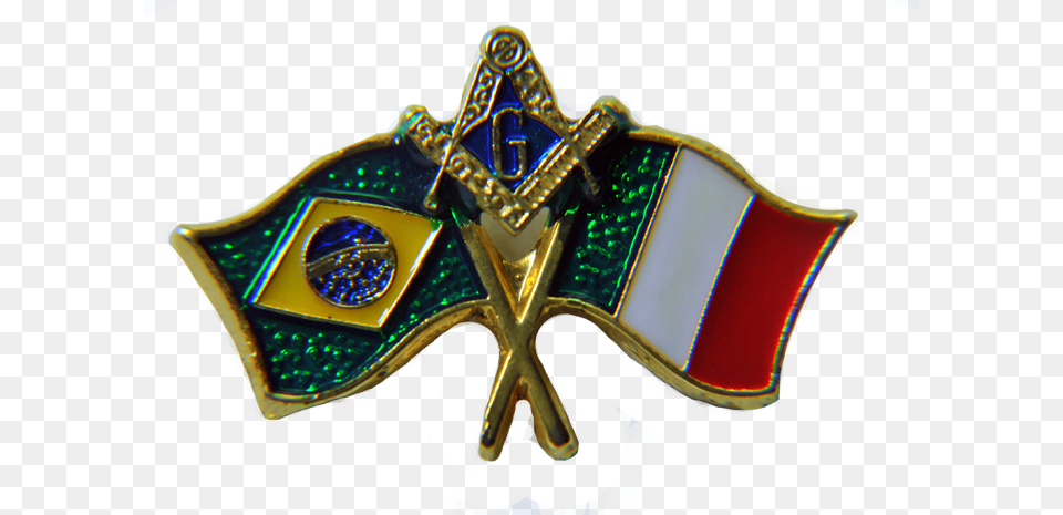 Passe O Mouse Sobre A Imagem Para Ver Detalhes Bandeira Da Italia E Do Brasil, Accessories, Logo, Jewelry, Badge Free Png