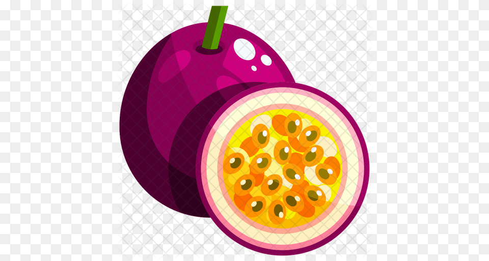 Passion Fruit Icon Of Flat Style Passion Fruit Icon, Food, Plant, Produce, Lighting Png