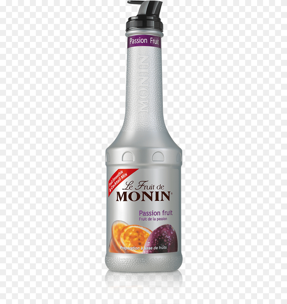 Passionfruit Puree 1 L Monin Strawberry Puree Syrup, Bottle, Shaker, Food, Seasoning Png Image