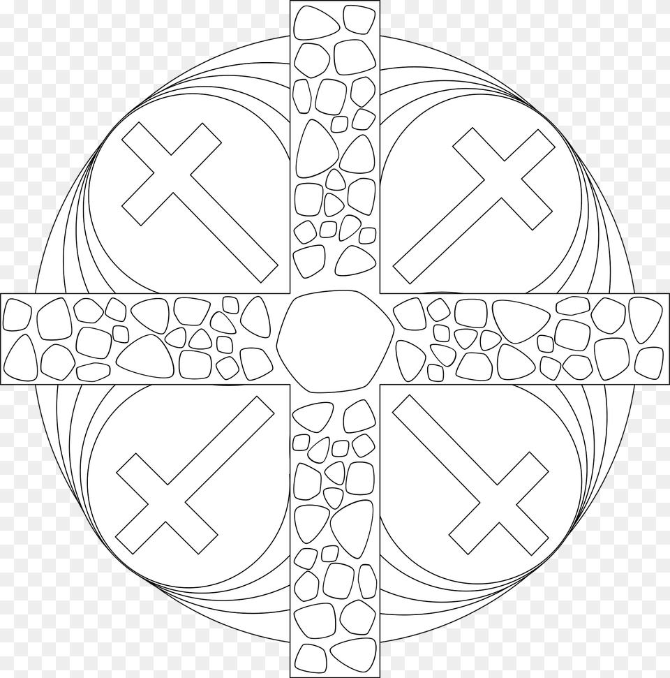 Passiontide Mandala Clipart, Cross, Symbol, Armor, First Aid Free Png