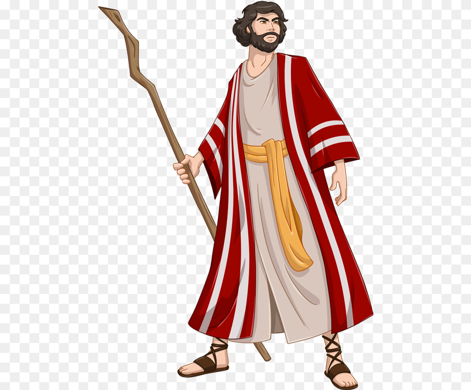 Passover Clipart Moshe Moses And Pharaoh Clipart, Fashion, Clothing, Costume, Person Free Transparent Png
