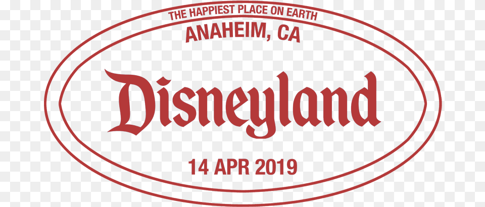 Passport Stamp For Disneyland, Oval, Logo, Text Png Image