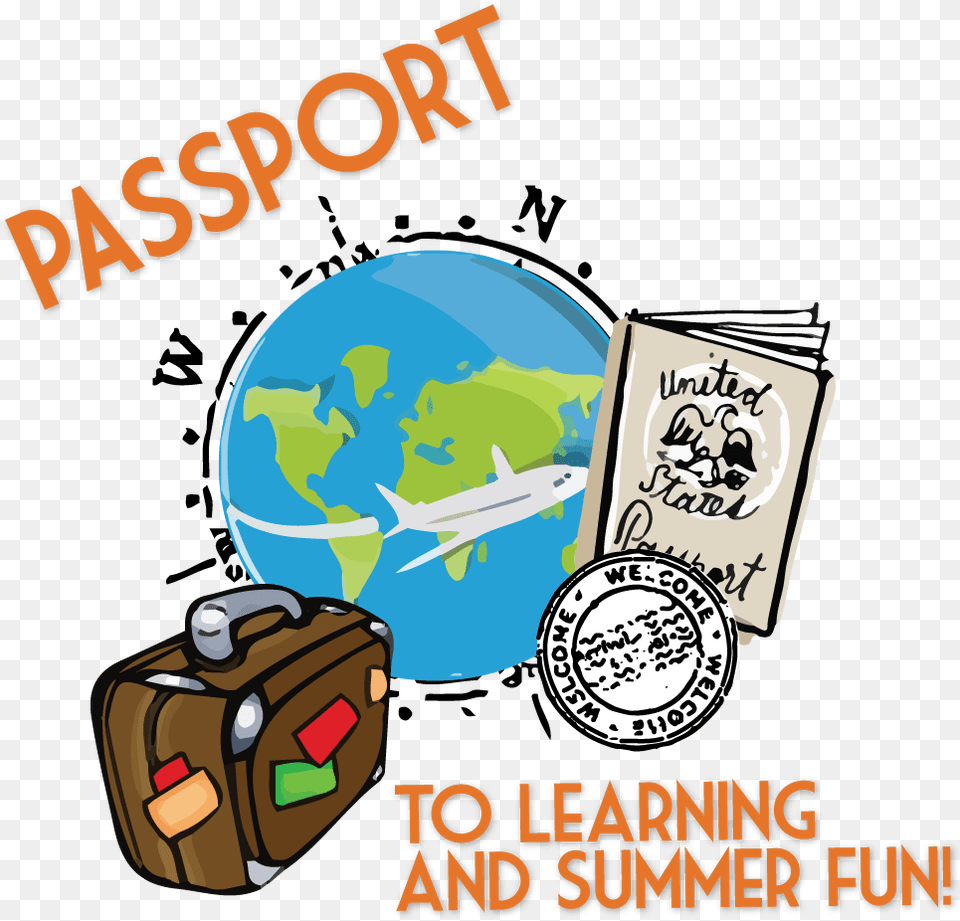 Passport To Fun Summer Camp, Baggage, Book, Publication, Animal Free Transparent Png