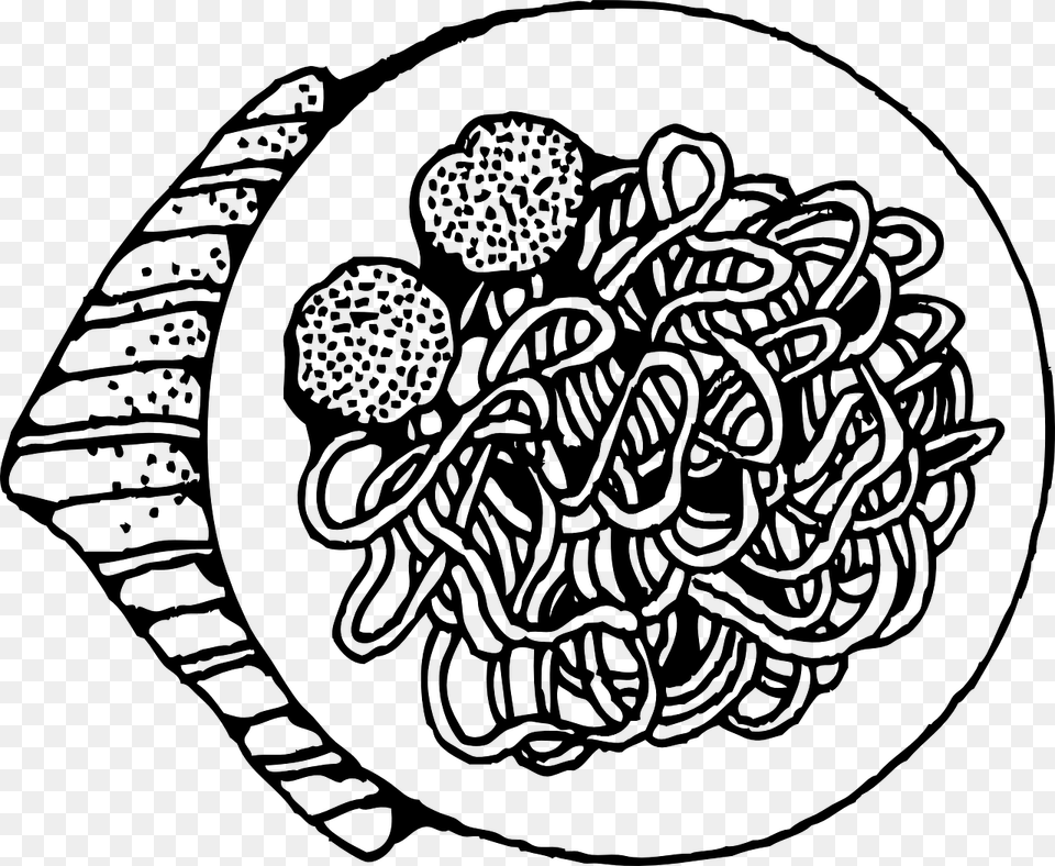 Pasta Black And White, Gray Free Png Download