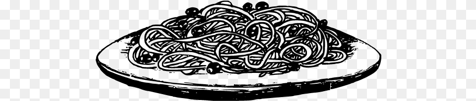 Pasta Clipart Black And White Black And White Spaghetti, Accessories, Jewelry Free Png Download