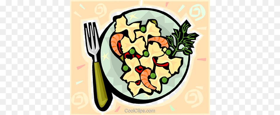 Pasta Dish Royalty Free Vector Clip Art Illustration, Cutlery, Food, Fork, Lunch Png Image
