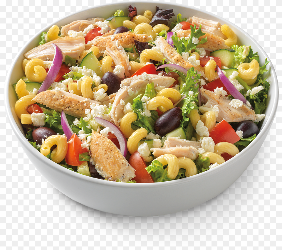 Pasta Med Salad With Chicken Noodles And Company, Food, Lunch, Meal, Macaroni Png Image