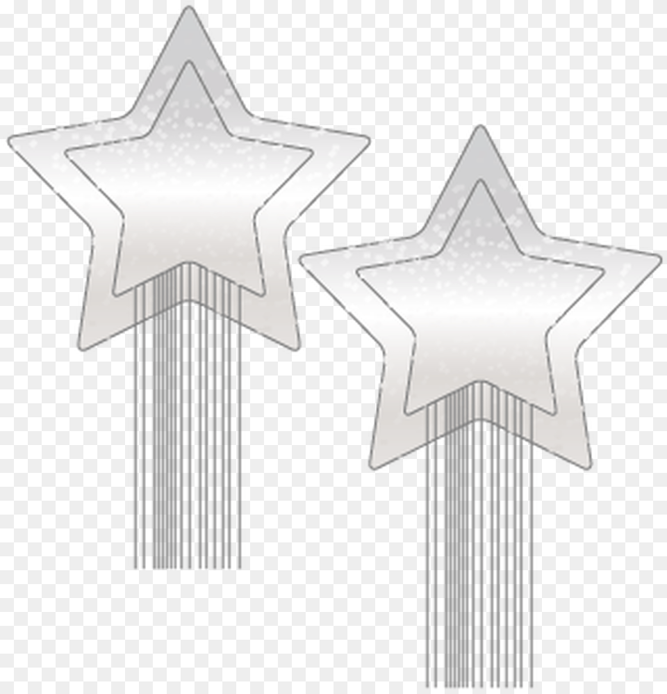 Pastease Silver Glitter Rockstar Pasties With Tassles Cookie Cutter, Star Symbol, Symbol, Cross Free Png Download