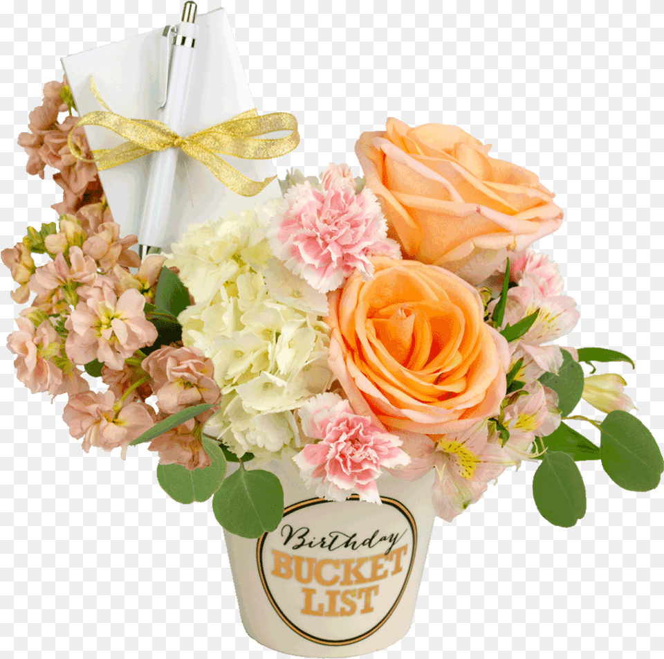 Pastel Birthday Bucket List Bouquet Birthday Flower Bucket, Flower Arrangement, Flower Bouquet, Plant, Rose Free Transparent Png