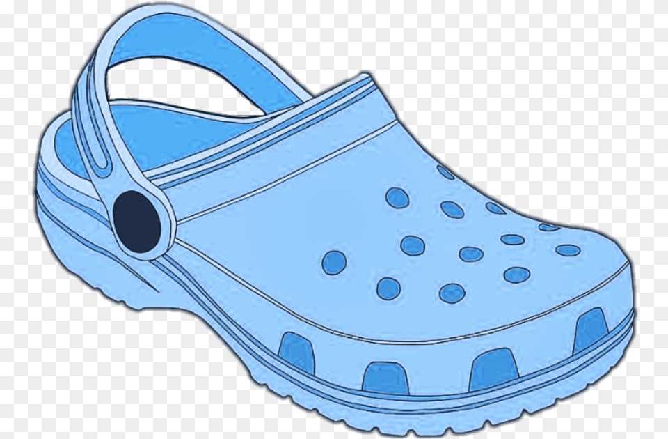 Pastel Blue Croc Vsco Girl Stickers Crocs, Clothing, Footwear, Sandal, Shoe Png Image