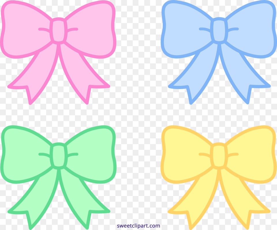 Pastel Bows Ribbons Sweet Cute Bow Clip Art, Accessories, Formal Wear, Tie, Bow Tie Png