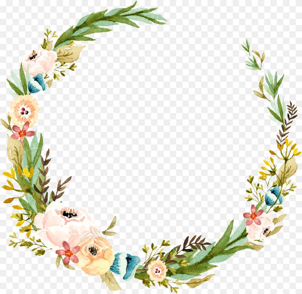 Pastel Clipart Garland Transparent Pastel Flower, Art, Floral Design, Graphics, Pattern Png