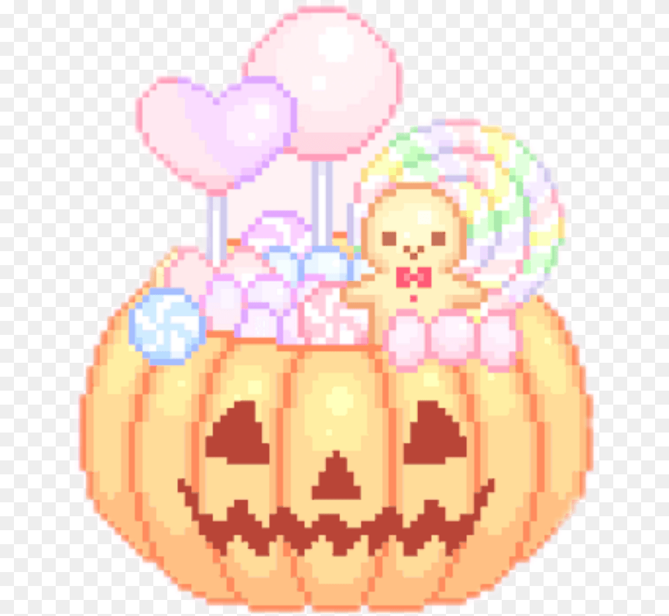 Pastel Clipart Halloween Transparent Kawaii Transparent Pixel Halloween, Dessert, Birthday Cake, Cake, Cream Free Png Download