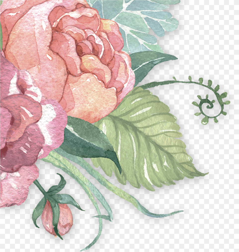 Pastel Flowers Transprent Free Download Watercolor Flower Pink Png Image