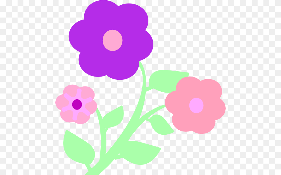 Pastel Flowers Clip Art At Clker, Anemone, Flower, Plant, Geranium Free Png Download