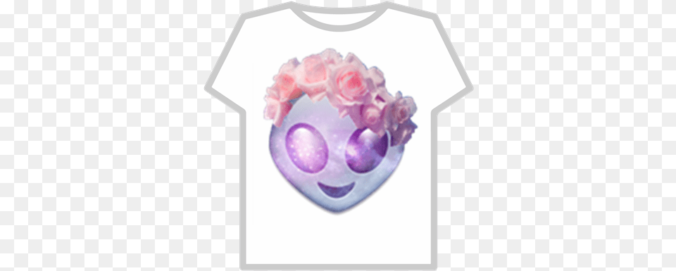 Pastel Galaxy Alien Emoji T Shirt Roblox Girl Aesthetic, Accessories, Clothing, T-shirt, Flower Png