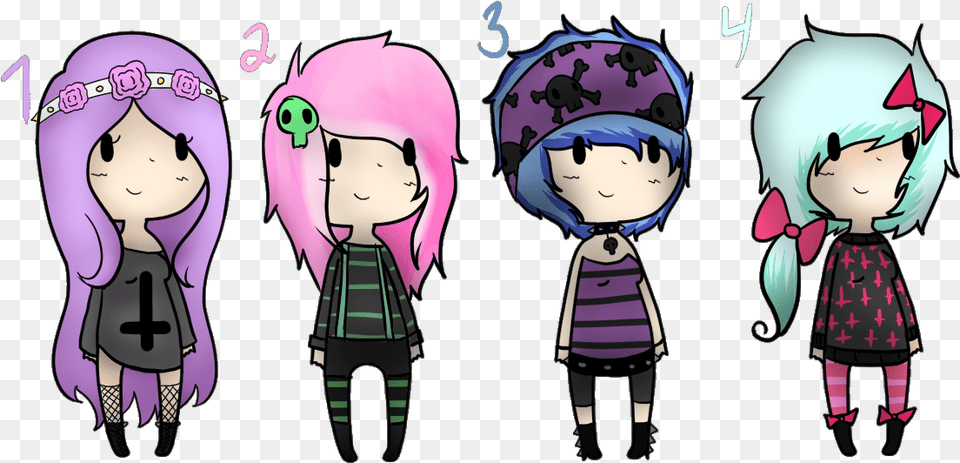 Pastel Goth Adoptables By Maiskittlez D61qc3n Goth Subculture, Book, Comics, Publication, Baby Png Image