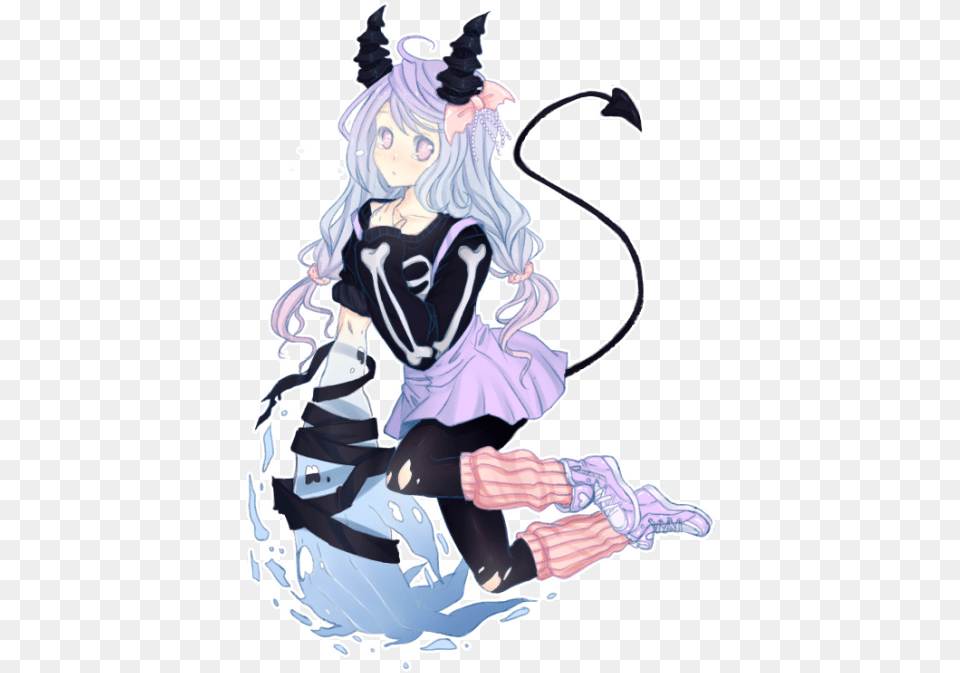 Pastel Goth Anime Girl, Book, Comics, Publication, Person Png