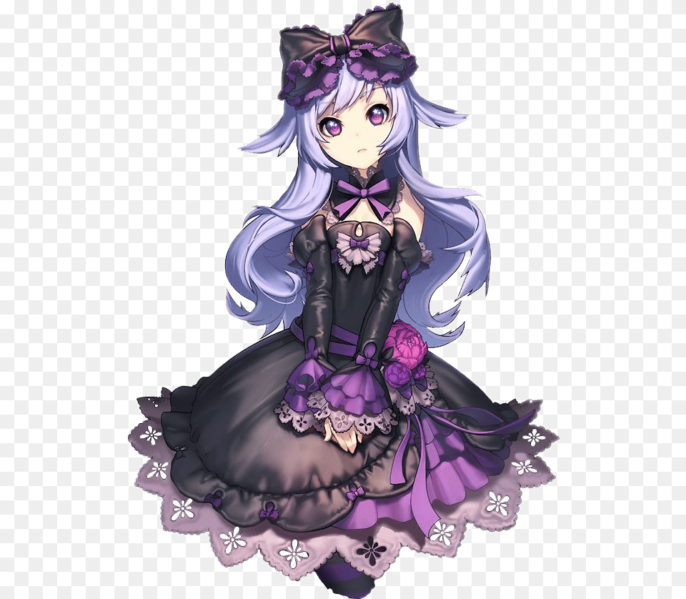 Pastel Goth Anime Girl Cute Goth Anime Girl, Book, Publication, Purple, Comics Png Image