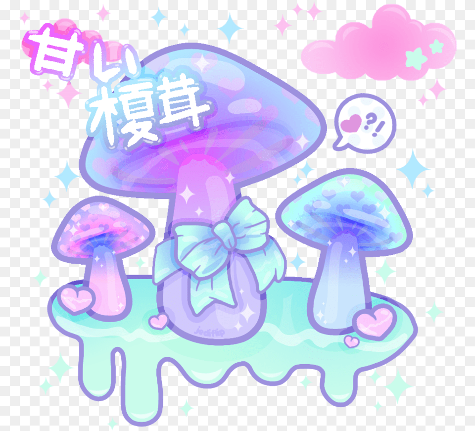 Pastel Goth Cute Background, Purple, Fungus, Plant Png