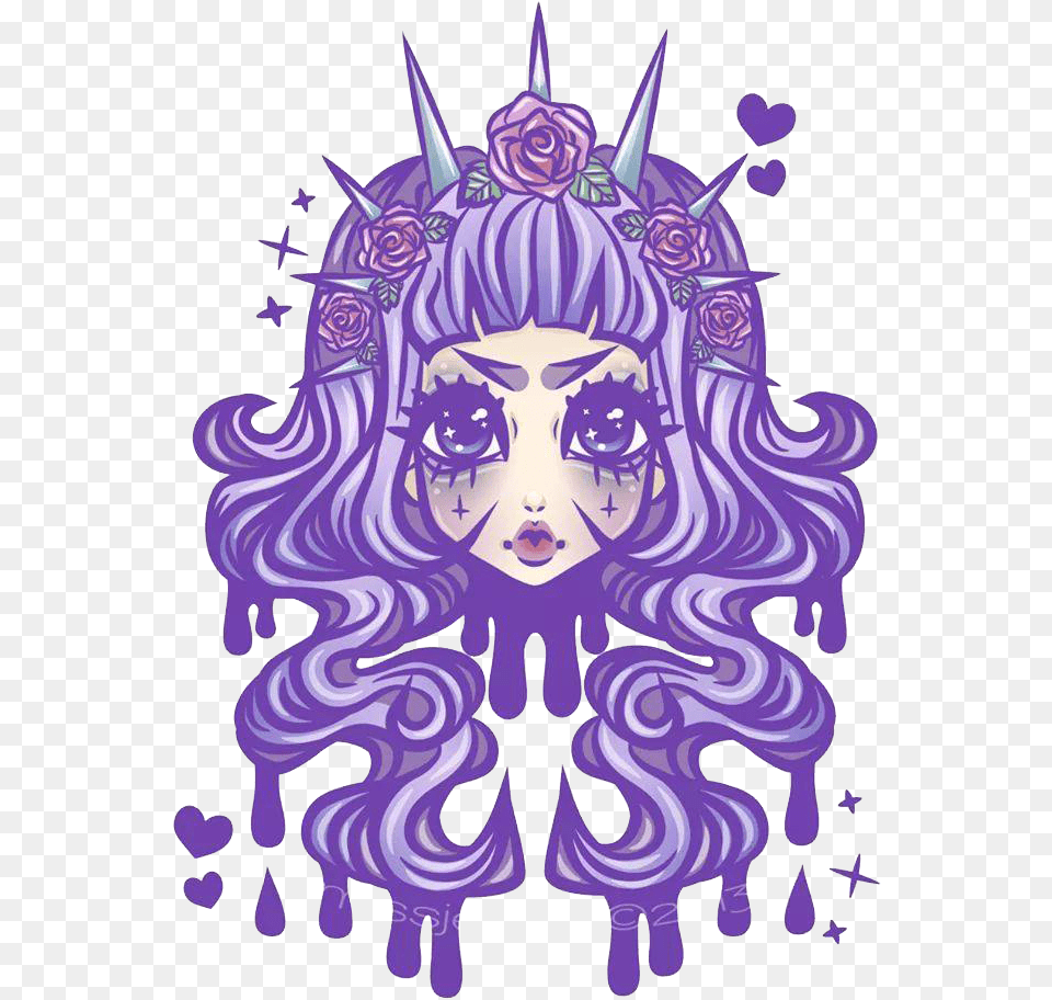 Pastel Goth Nu Goth Blog Pastel Goth Princess, Purple, Art, Crowd, Person Free Transparent Png