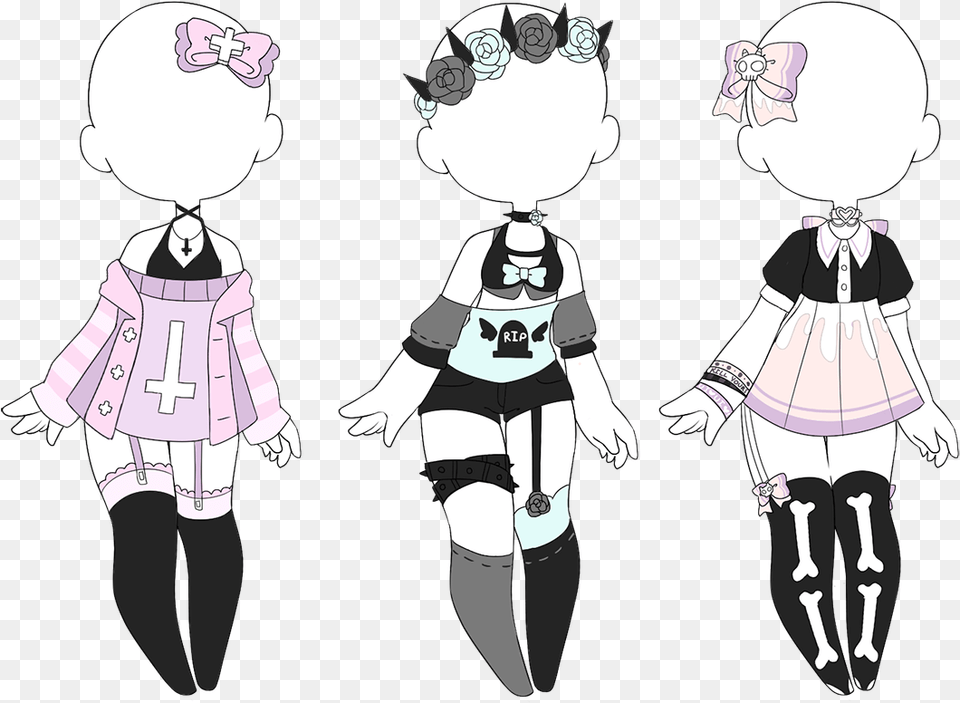 Pastel Goth Outfits Pastel Goth Outfit Drawings, Book, Comics, Publication, Baby Free Png