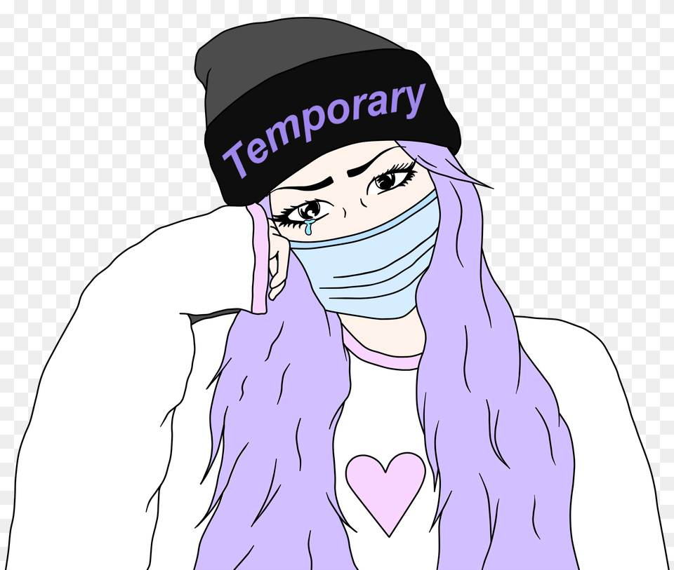 Pastel Goth Peeker, Hat, Cap, Clothing, Person Png