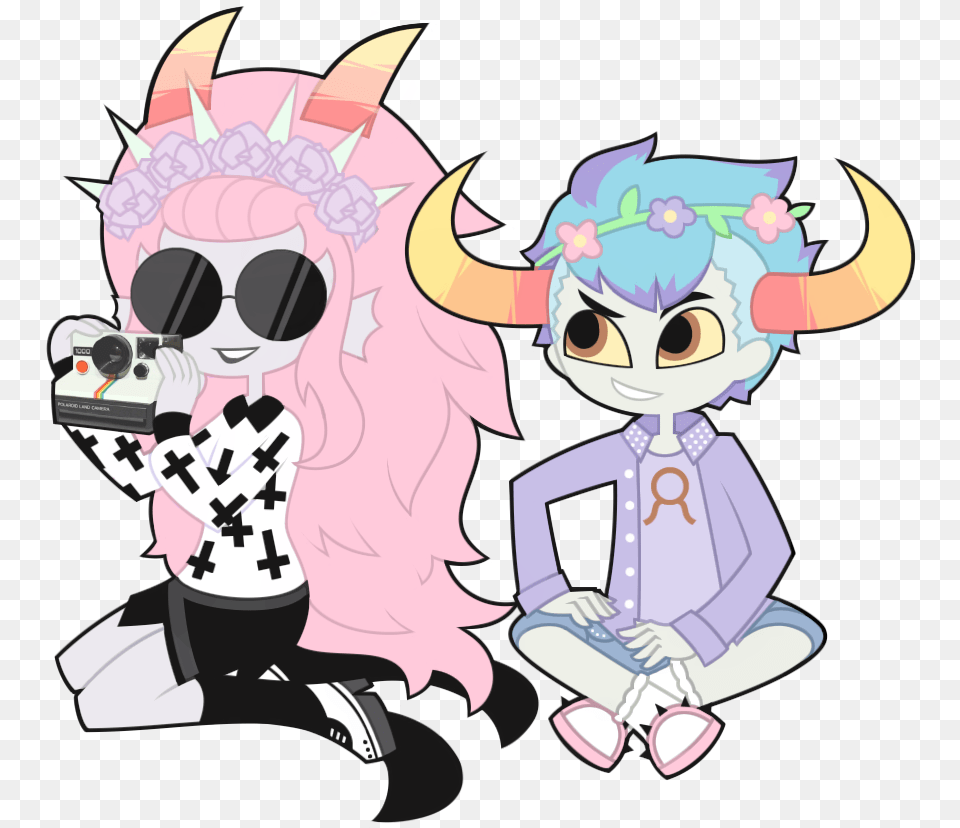 Pastel Goth Tavros Nitram And Feferi Peixes By Nekozneko Homestuck Pastel Goth, Book, Comics, Publication, Baby Free Png