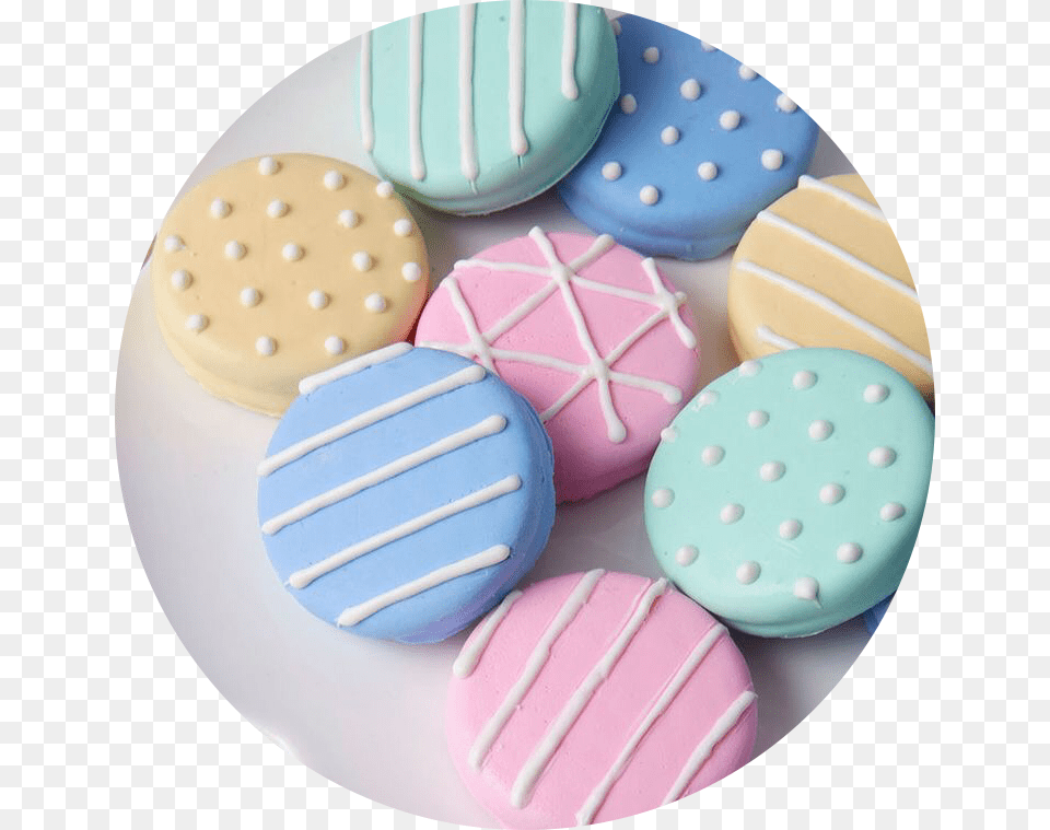 Pastel Pastelcolors Sweets Treats Circle Circle Sugar Cookie Decorating Ideas, Food Free Png