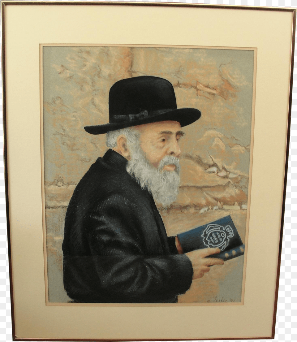 Pastel Portrait Jewish Man Rabbi By Leslie On Chairish Gentleman, Photography, Person, Painting, Head Png Image