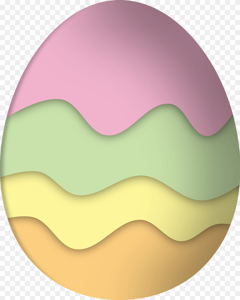 Pastel Striped Easter Egg Clipart, Food, Easter Egg Free Png