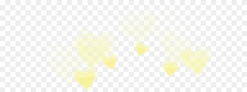 Pastel Yellow Hearts Heartcrown Crown Heart Ftestickers Heart, Flower, Petal, Plant Free Transparent Png