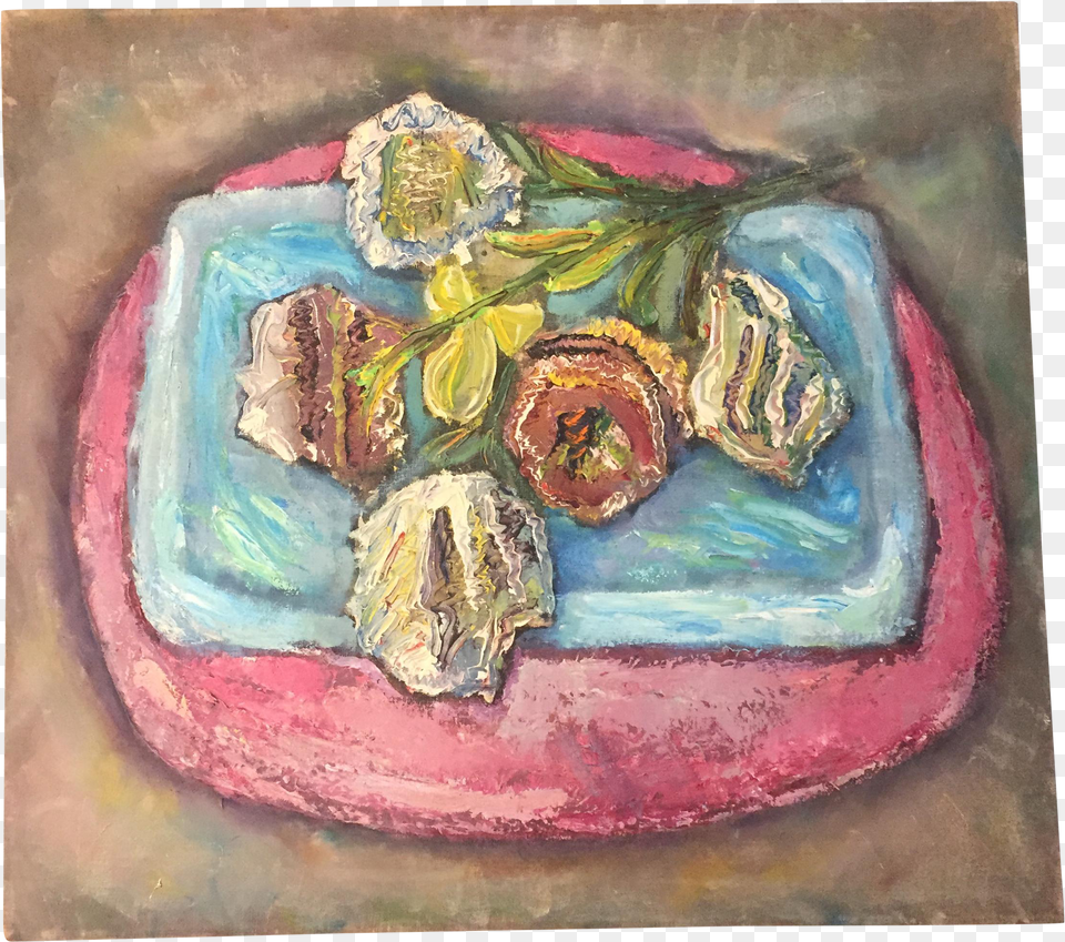 Pastels Drawing Still Life Vintage Modernist Original Painting Png Image