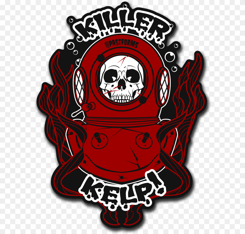 Pastforms Killer Kelp Sticker Original Illustration, Emblem, Symbol, Logo, Person Free Png Download