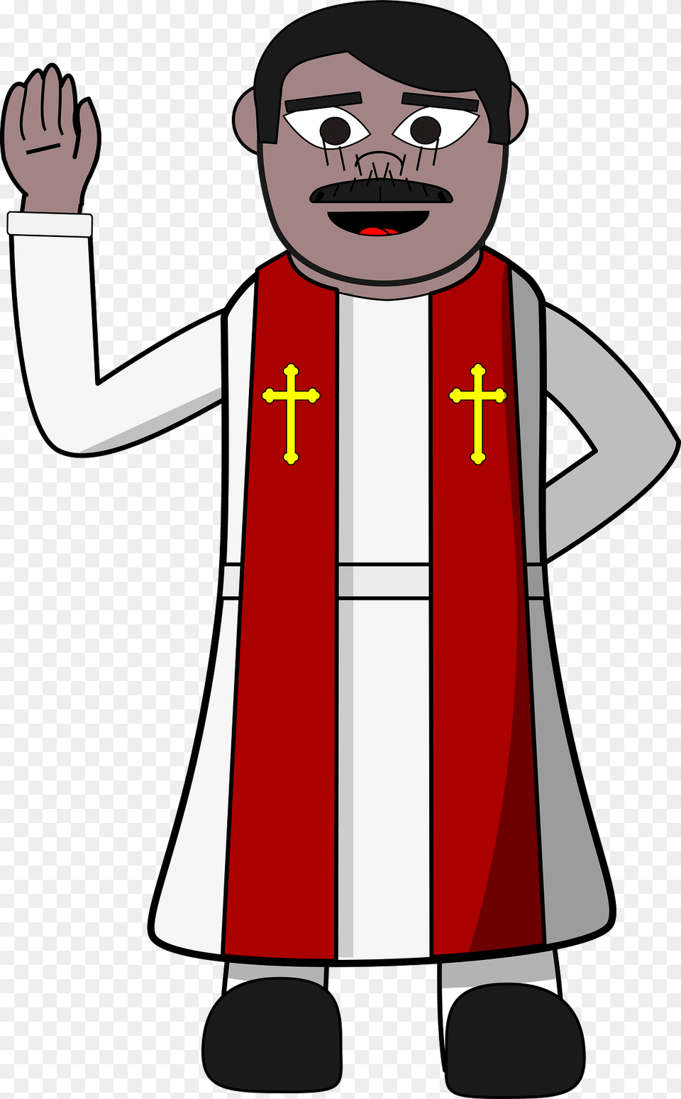 Pastor Clipart, Clothing, Scarf, Stole, Person Free Png