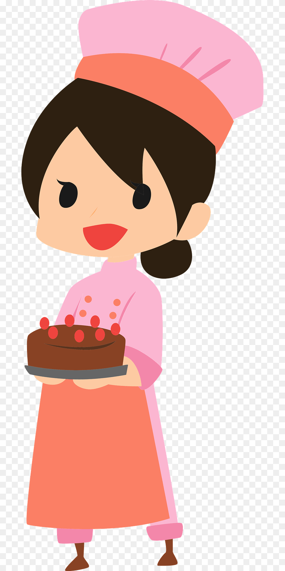 Pastry Chef Woman Clipart, People, Person, Birthday Cake, Cake Png