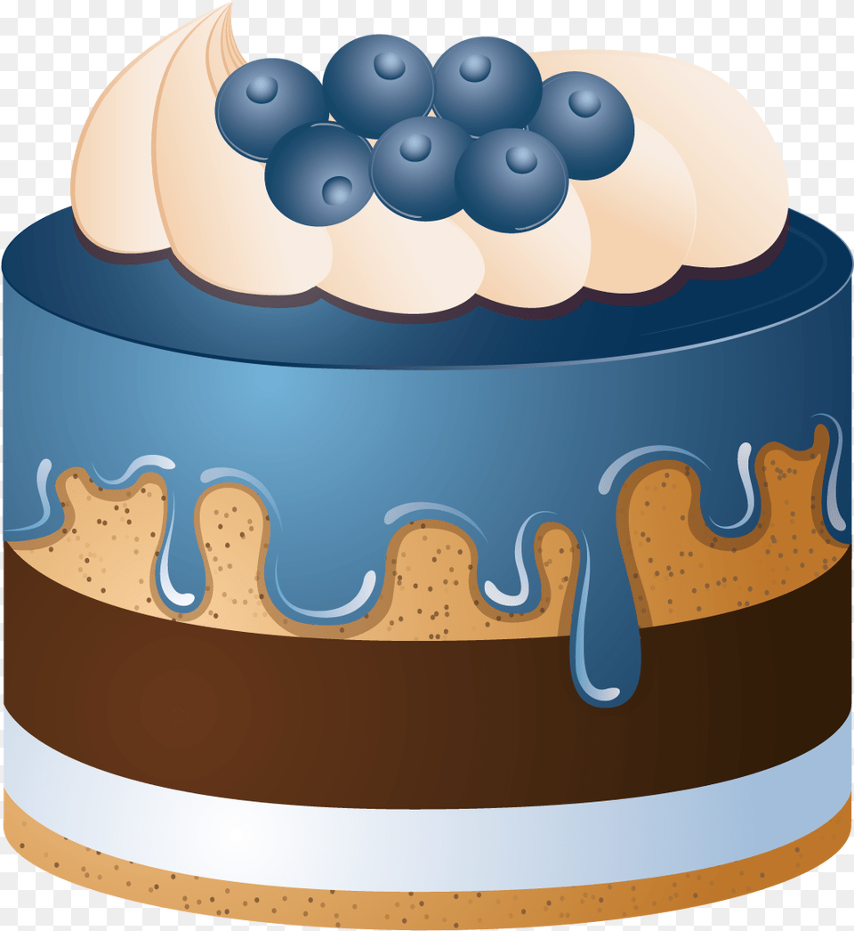 Pastry Drawing Baking Supply Blueberry Cake Clipart, Berry, Plant, Icing, Fruit Free Png Download