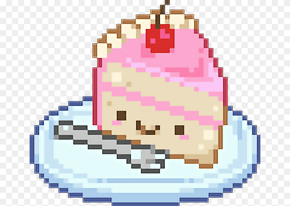 Pastry Drawing Food Pixel Cake Gif Transparent, Toy, Dessert, Cream, Ice Cream Png